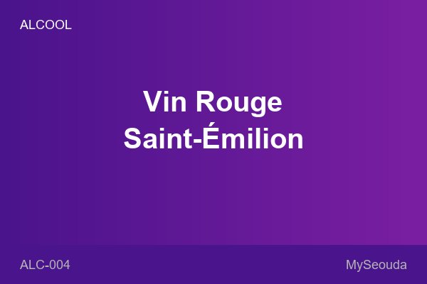 Vin Rouge Saint-Émilion