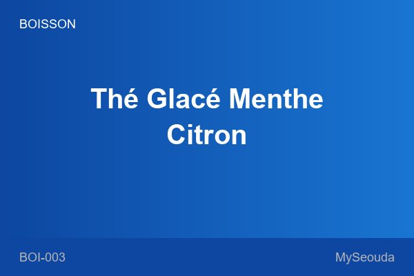 Thé Glacé Menthe Citron