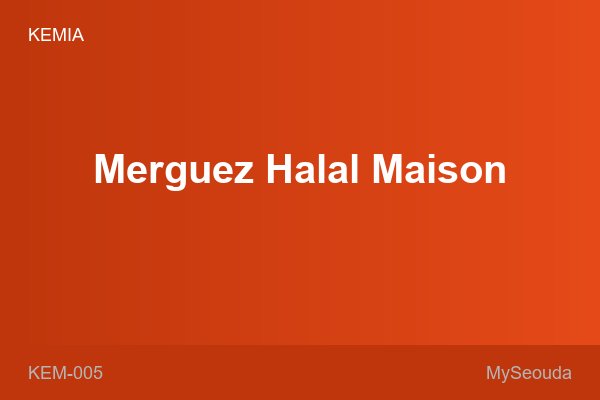 Merguez Halal Maison